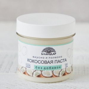 Кокосовая паста "Кокосовая", тонкий помол, без сахара, (135гр)