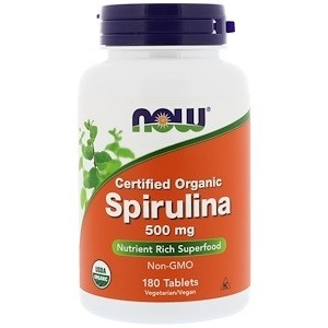 Certified Organic Spirulina 500mg (180таб)